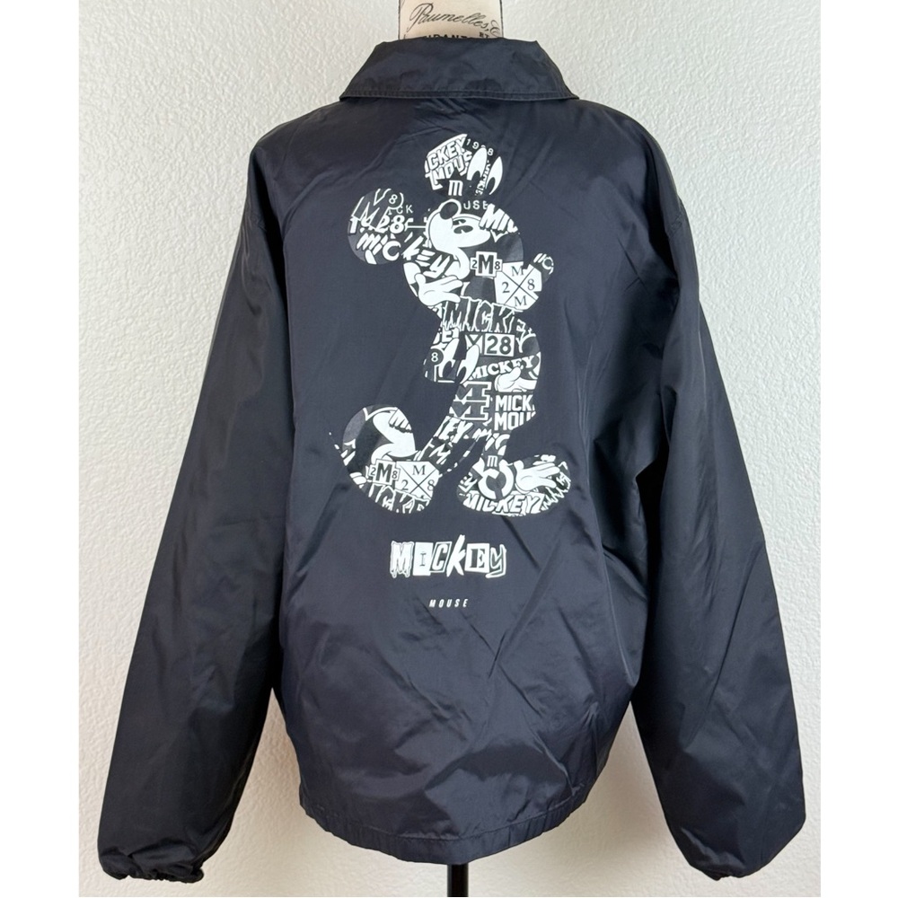 Neff Disney Collection Mickey Mouse Windbreaker Button up Jacket Black, Large